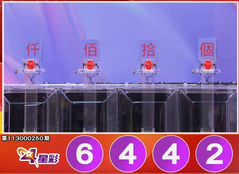 4星彩开奖号码。(撷取自三立iNEWS《全民i彩券》) 4星彩开奖号码。(撷取自三立iNEWS《全民i彩券》)