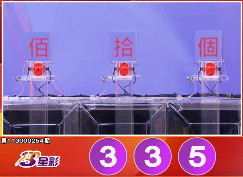 3星彩开奖号码。(撷取自三立iNEWS《全民i彩券》) 3星彩开奖号码。(撷取自三立iNEWS《全民i彩券》)