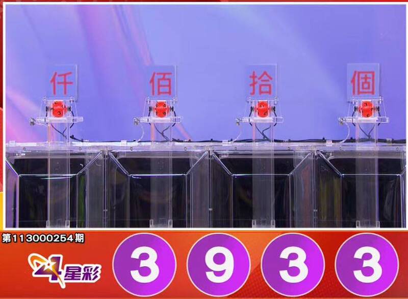 4星彩开奖号码。(撷取自三立iNEWS《全民i彩券》) 4星彩开奖号码。(撷取自三立iNEWS《全民i彩券》)